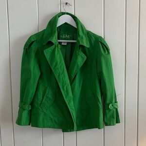 Live a Little Bright Green Trench Coat